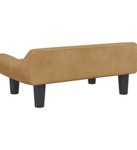 Kindersofa Braun 70x40x24 cm Samt