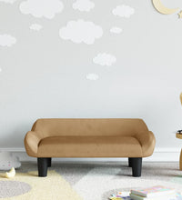 Kindersofa Braun 70x40x24 cm Samt