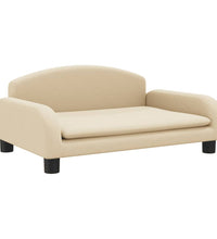 Kindersofa Creme 70x45x30 cm Stoff