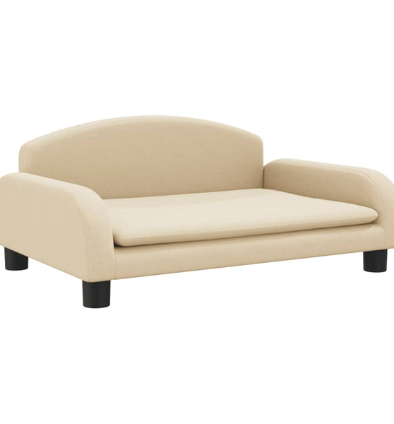 Kindersofa Creme 70x45x30 cm Stoff