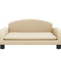 Kindersofa Creme 70x45x30 cm Stoff