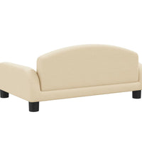 Kindersofa Creme 70x45x30 cm Stoff