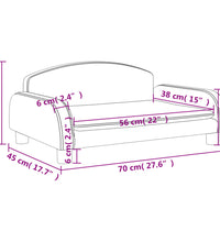 Kindersofa Creme 70x45x30 cm Stoff