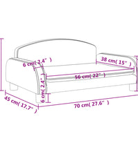 Kindersofa Taupe 70x45x30 cm Stoff