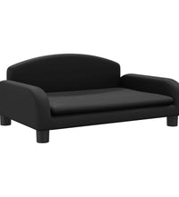 Kindersofa Schwarz 70x45x30 cm Kunstleder