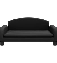 Kindersofa Schwarz 70x45x30 cm Kunstleder