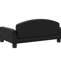 Kindersofa Schwarz 70x45x30 cm Kunstleder