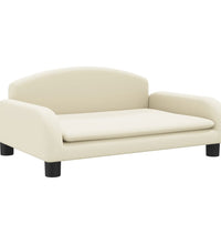 Kindersofa Creme 70x45x30 cm Kunstleder