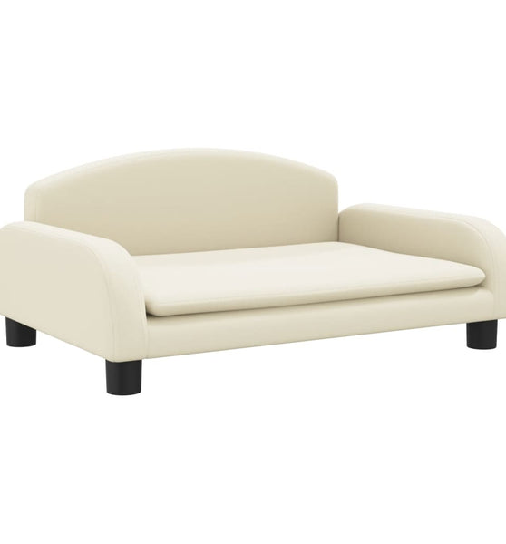 Kindersofa Creme 70x45x30 cm Kunstleder