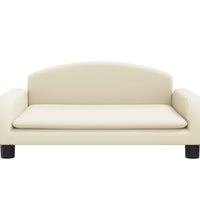 Kindersofa Creme 70x45x30 cm Kunstleder