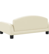 Kindersofa Creme 70x45x30 cm Kunstleder