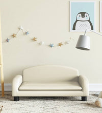 Kindersofa Creme 70x45x30 cm Kunstleder