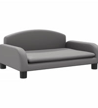 Kindersofa Grau 70x45x30 cm Kunstleder