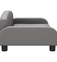 Kindersofa Grau 70x45x30 cm Kunstleder