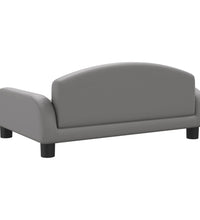 Kindersofa Grau 70x45x30 cm Kunstleder