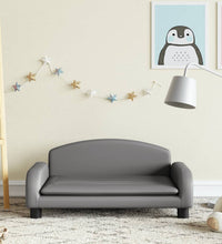 Kindersofa Grau 70x45x30 cm Kunstleder