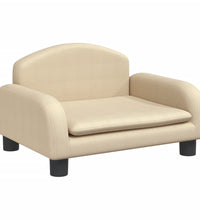 Kindersofa Creme 50x40x30 cm Stoff