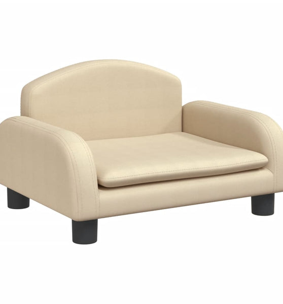 Kindersofa Creme 50x40x30 cm Stoff