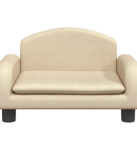 Kindersofa Creme 50x40x30 cm Stoff