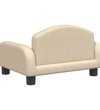 Kindersofa Creme 50x40x30 cm Stoff