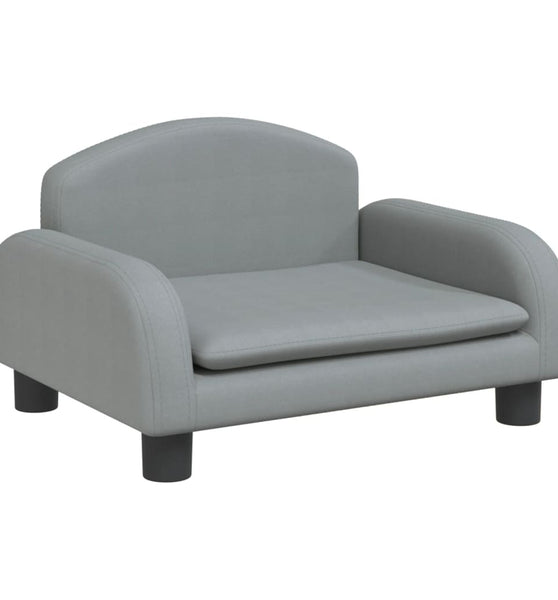 Kindersofa Hellgrau 50x40x30 cm Stoff