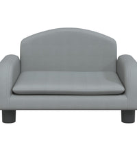 Kindersofa Hellgrau 50x40x30 cm Stoff