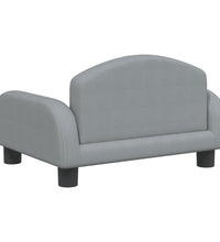 Kindersofa Hellgrau 50x40x30 cm Stoff