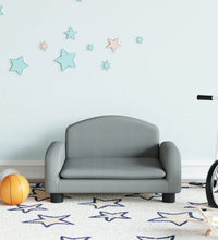 Kindersofa Hellgrau 50x40x30 cm Stoff