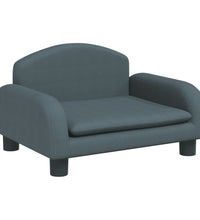 Kindersofa Dunkelgrau 50x40x30 cm Stoff