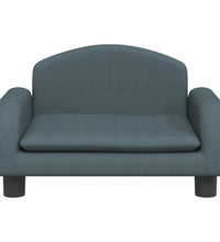 Kindersofa Dunkelgrau 50x40x30 cm Stoff