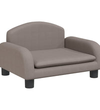 Kindersofa Taupe 50x40x30 cm Stoff