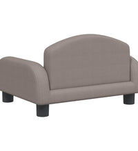 Kindersofa Taupe 50x40x30 cm Stoff