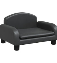 Kindersofa Schwarz 50x40x30 cm Kunstleder