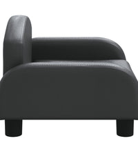 Kindersofa Schwarz 50x40x30 cm Kunstleder