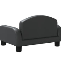 Kindersofa Schwarz 50x40x30 cm Kunstleder