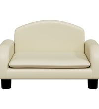 Kindersofa Creme 50x40x30 cm Kunstleder