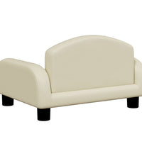 Kindersofa Creme 50x40x30 cm Kunstleder