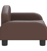 Kindersofa Braun 50x40x30 cm Kunstleder