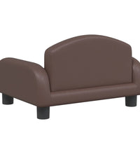 Kindersofa Braun 50x40x30 cm Kunstleder