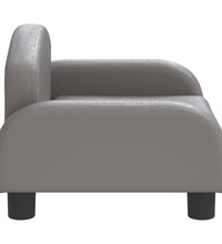 Kindersofa Grau 50x40x30 cm Kunstleder