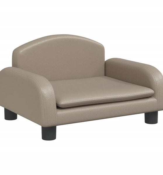 Kindersofa Cappuccino-Braun 50x40x30 cm Kunstleder