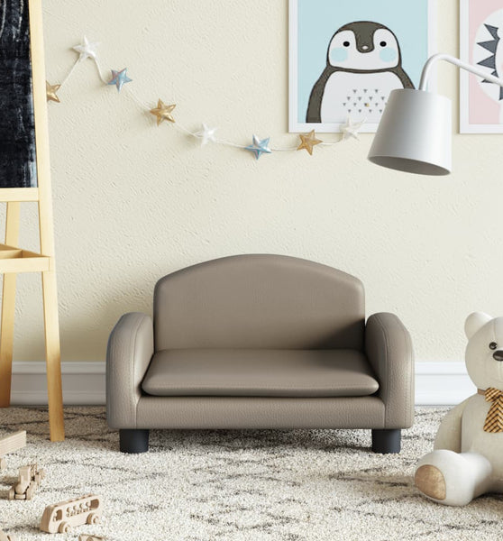 Kindersofa Cappuccino-Braun 50x40x30 cm Kunstleder