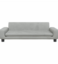 Kindersofa Hellgrau 100x54x33 cm Samt