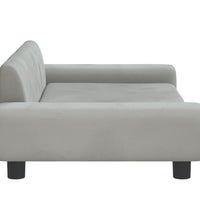 Kindersofa Hellgrau 100x54x33 cm Samt