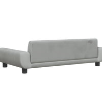 Kindersofa Hellgrau 100x54x33 cm Samt