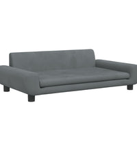 Kindersofa Dunkelgrau 100x54x33 cm Samt