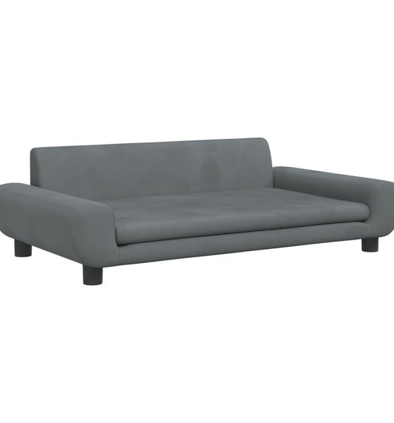 Kindersofa Dunkelgrau 100x54x33 cm Samt