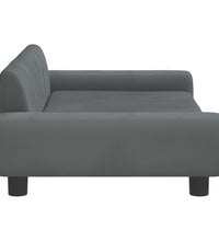 Kindersofa Dunkelgrau 100x54x33 cm Samt