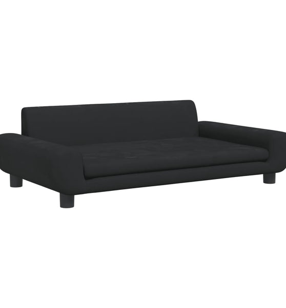 Kindersofa Schwarz 100x54x33 cm Samt