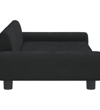 Kindersofa Schwarz 100x54x33 cm Samt